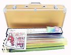 4 PUSHERS + Brand New American Mahjong Western Mahjongg Set Gold Case 166 Tiles