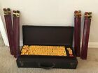 Vintage Bakelite Mahjong Set Alligator Leather Case