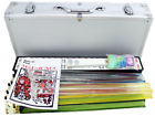 NEW 166 Tiles American Mahjong Mah jongg Set + 4 PUSHERS in ALUMINUM Case