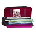 American Mahjong Set in Burgundy Bag, 4 Color Pushers / Racks Western Mahjongg