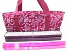166 Tile American Mahjong Set Violet Red Phoenix Soft Bag 4 Color Pushers/Racks