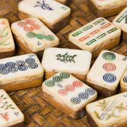 Vintage Mahjong tiles